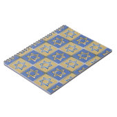 Goud Blauwe Ster van David Kunstpanelen Notitieboek (Linkerzijde)