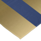 Goud & Blauwe Strepen Geometrisch Patroon Tafelkleed (Gekanteld)
