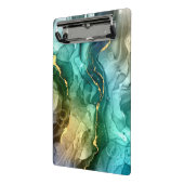 Goud, Blauwgroen en donkergrijs vloeibare inkt Mini Klembord (Angled2)