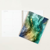 Goud, Blauwgroen en donkergrijs vloeibare inkt Planner (Display)