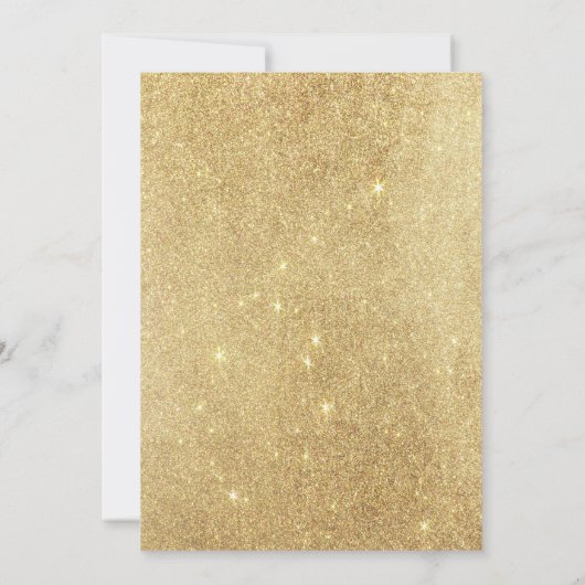 Goud blauwgroen ombre glitter druppels Sweet Seven Kaart (Achterkant)