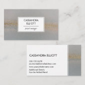 Goud Bleek blauw alcoholinkt Vloeibaar kunst Visitekaartje (Voorkant / Achterkant)