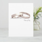 Goud BLK met gelaagde ringing - Orde van Dag/Cerem Programmakaart (Staand voorkant)