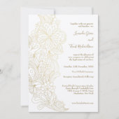 Goud Bloei KRAFT Natuurlijke Bruiloft Verloving Kaart (Voorkant)