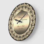 Goud bloem 25ste verjaardag van het huwelijk grote klok (Hoek)