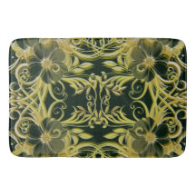 goud, bloem, fantasie, elegant, patroon, subtiel,
