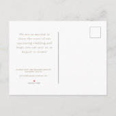 Goud Bloemen Border Foto Save The Date Briefkaart (Achterkant)