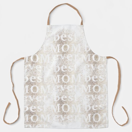 Goud Bloemen Botanisch Modern MAMA | beste MAM ooi Schort (Voorkant)