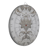 Goud  Bloemen Dartbord (Voorkant Links)