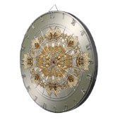 Goud  Bloemen Dartbord (Voorkant Rechts)