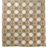 Goud Bloemen Douchegordijn (Voorkant)