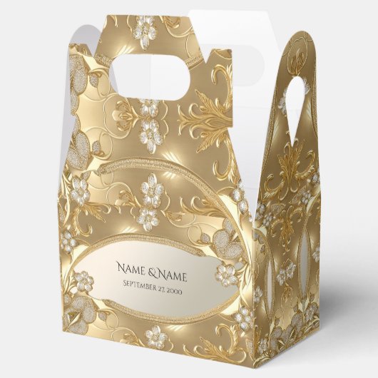 Goud Bloemen Favoriet Box Bedankdoosjes (Geopend)