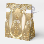 Goud Bloemen Favoriet Box Bedankdoosjes (Achterkant)