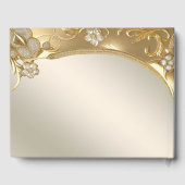 Goud  Bloemen Gastboek Gastenboek (Achterkant)