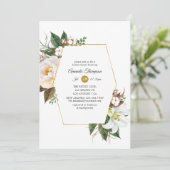 Goud Bloemen Geometrisch Vrijgezellenfeest Kaart (Staand voorkant)