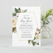 Goud Bloemen Geometrische Drive Door Douche Kaart (Staand voorkant)