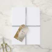 Goud Bloemen Gift Label Cadeaulabel (Met Touw)