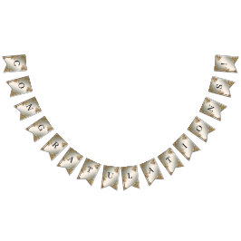 Goud  Bloemen Lijst Bunting Flag Vlaggetjes