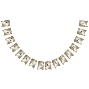 Goud Bloemen Lijst Bunting Flag Vlaggetjes