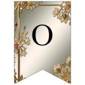 Goud  Bloemen Lijst Bunting Flag Vlaggetjes (Tweede vlag)