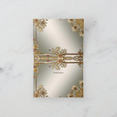 Goud Bloemen Lijst Dank u kaart (Binnen)