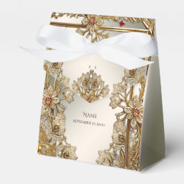 Goud Bloemen Lijst Favoriet Box Bedankdoosjes