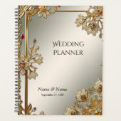 Goud  Bloemen Lijst Planner (Voorkant)