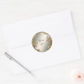 Goud  Bloemen Lijst Sticker (Envelop)