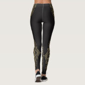 Goud Bloemen Mandala Design Leggings (Achterkant)