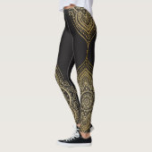 Goud Bloemen Mandala Design Leggings (Links)