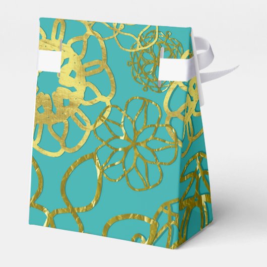 Goud Bloemen Mandalas Bruiloft Vrijgezellenfeest P Bedankdoosjes (Achterkant)