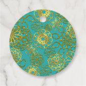 Goud Bloemen Mandalas Bruiloft Vrijgezellenfeest P Bedankjes Labels (Achterkant)