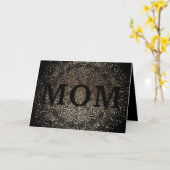 Goud Bloemen MOM Formele Elegante Moederdag Kaart (Gele Bloem)