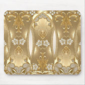 Goud  Bloemen Mousepad Muismat (Voorkant)