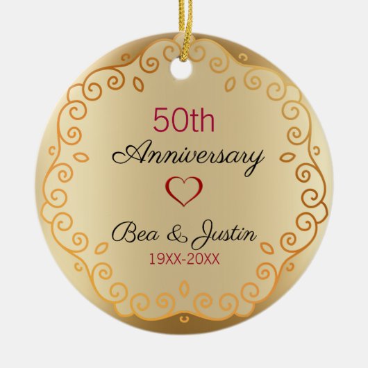 Goud Bloemen Ornament (Voorkant)