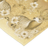 Goud Bloemen Rendier Vakantie Tafelkleed (Gekanteld)