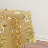 Goud Bloemen Rendier Vakantie Tafelkleed (Voorbeeld)