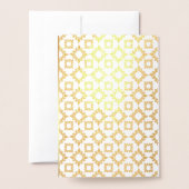 Goud Bloemen Roze Foto Moslim Bruiloft Folie Kaarten (Met envelop)