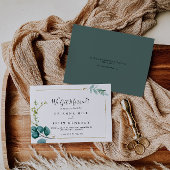 Goud Bloemen Tropisch groen Elopement Aankondiging