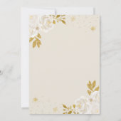 Goud Bloemen Winter Sneeuwvlok Baby shower Kaart (Achterkant)