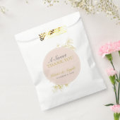 Goud Bloemen Zoet Dank u Bruiloft Favor Bag Bedankzakje (Gezegeld)