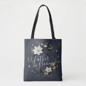 Goud Bloemenkrans Trouwvader van de bruidegom Tote Bag (Voorkant)