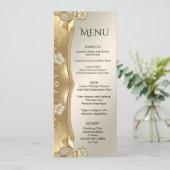 Goud  Bloemenmenu Menu (Staand voorkant)