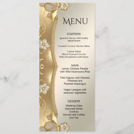 Goud Bloemenmenu Menu