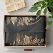 Goud Bloemig Sierlijst Tissuepapier (Geschenk)