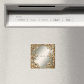 Goud Bloemmagneet Magneet (Insitu (Vaatwasser))