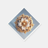 Goud  bloemmedaillon ontwerp servet (Hoek)