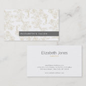 Goud  Bloempatroon Visitekaartje (Voorkant / Achterkant)