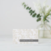 Goud  Bloempatroon Visitekaartje (Staand voorkant)