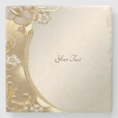 Goud  Bloemsteen Onderzetter (Voorkant)